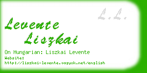 levente liszkai business card